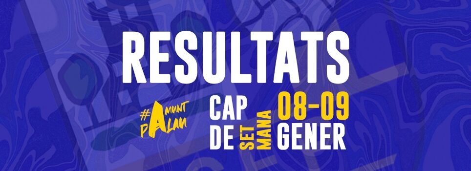 Resultats de la jornada 8-9 de gener