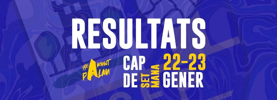Resultats de la jornada 22-23 de gener