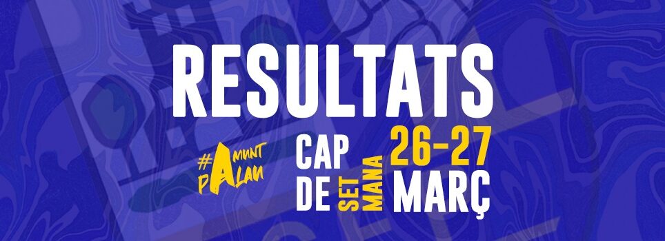 Resultats de la jornada 26-27 de març