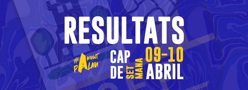 Resultats de la jornada 9-10 d’abril