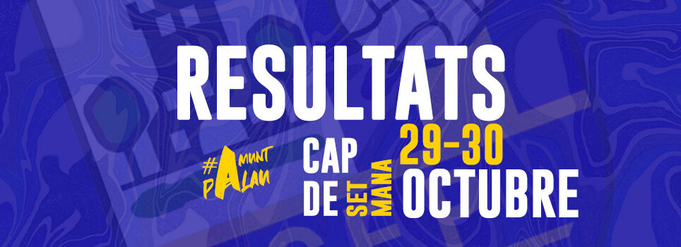 Resultats de la jornada 29-30 d’octubre