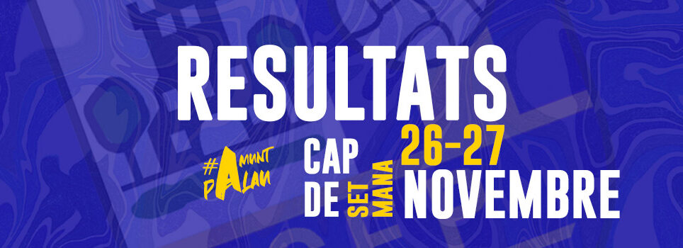 Resultats de la jornada 26-27 de novembre