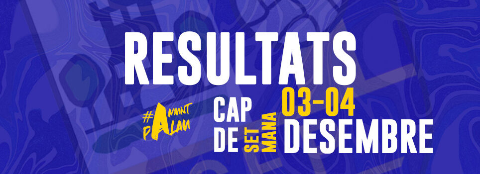 Resultats de la jornada 2-3 de desembre